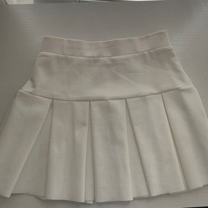Princess Polly White Tennis/Pleated Skirt